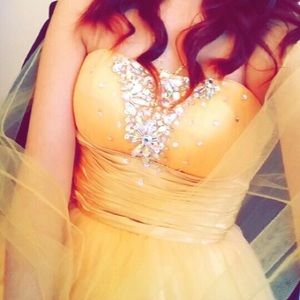 Yellow prom dress